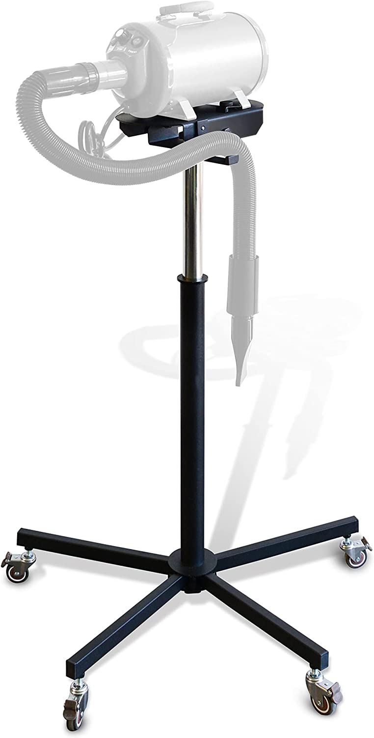 Dryer stand with a greyed-out dryer illustration showing how the unit mounts on top.