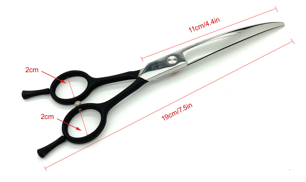 thumbnail image 2 of Burbig Curved Safety Scissors For Dog Grooming – Blunt End, Titanium, 5.5" 7" 8" Options 2 of 6