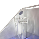46” Stainless Steel Dog Grooming Bath with Ramp